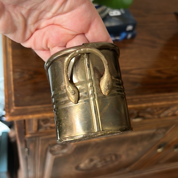 VINTAGE Brass Planter Oval Container Planter - Picture 6 of 11